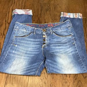 Desigual Blue Boyfriend Jeans